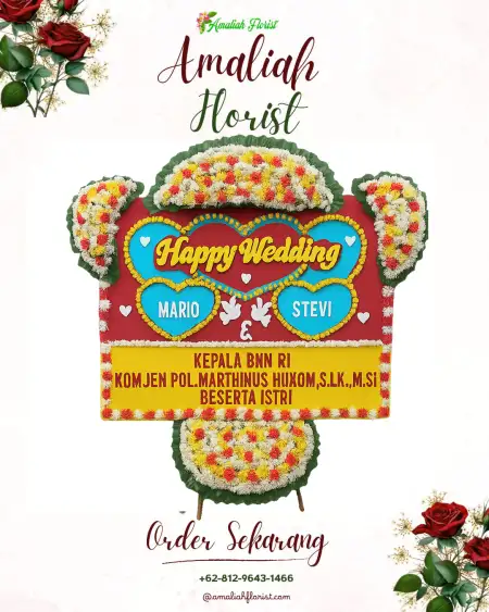 Papan Bunga Pernikahan Sumokali